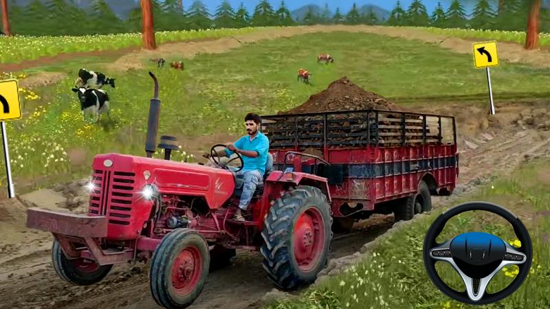 Indian Tractor Trolley Farming Schermafbeelding 3