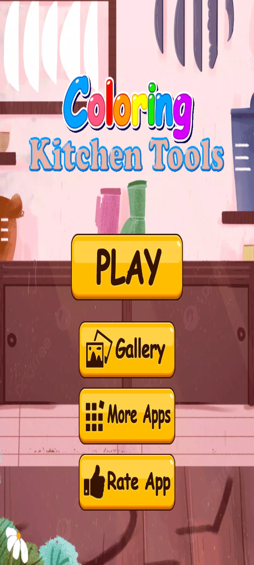 Coloring Kitchen Tools स्क्रीनशॉट 1