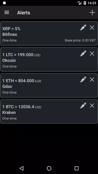 Bitcoin Ticker Widget スクリーンショット 3