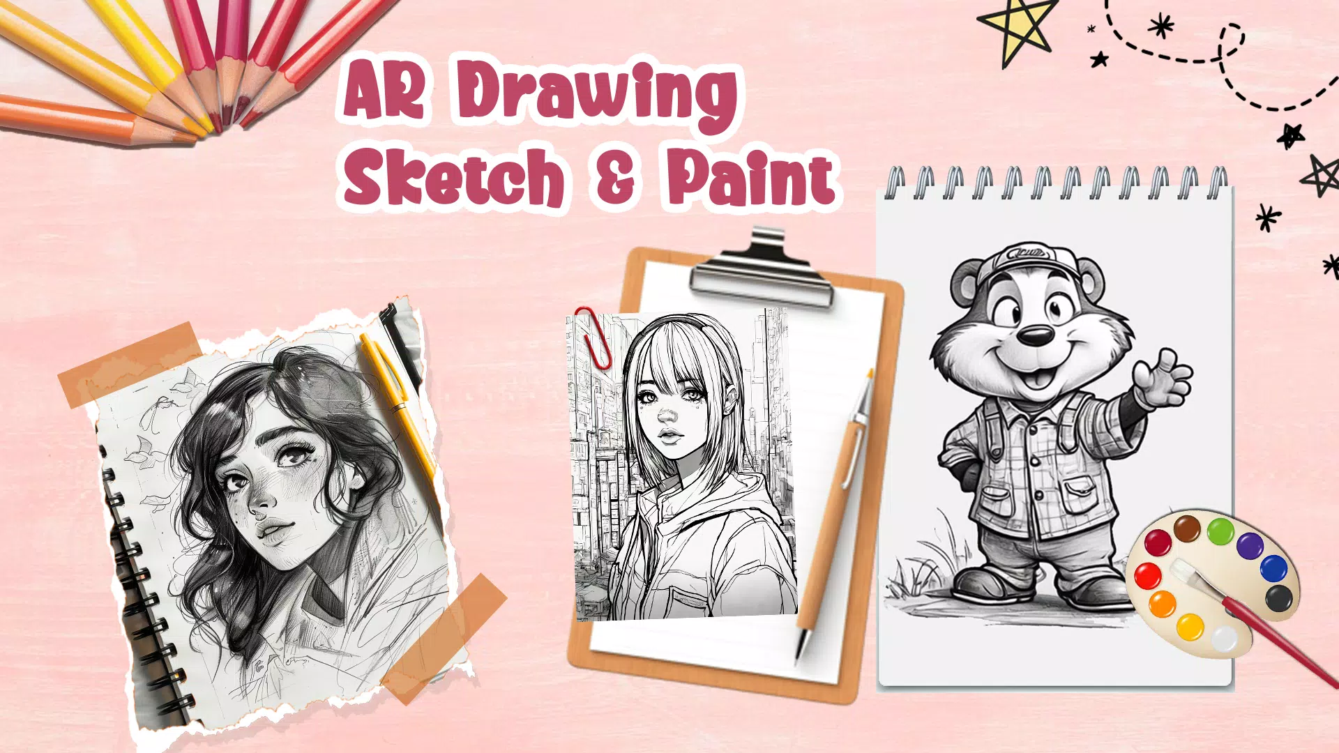 Draw Anime: AR Drawing Sketch Schermafbeelding 0