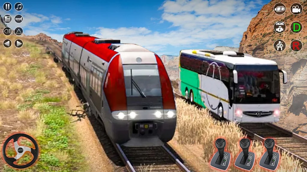 Train Racing 3d- Bus Vs Train Tangkapan skrin 0