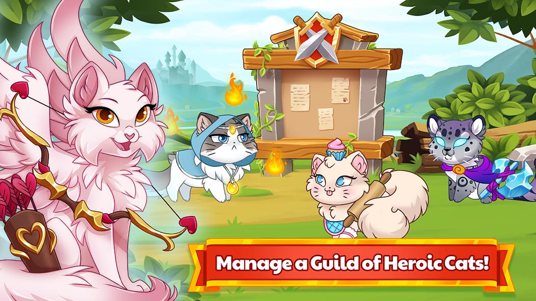 Castle Cats - Idle Hero RPG Mod ဖန်သားပြင်ဓာတ်ပုံ 0