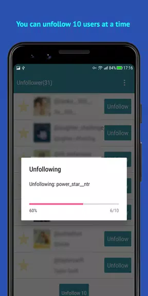 Unfollow Users Cleaner 螢幕截圖 2
