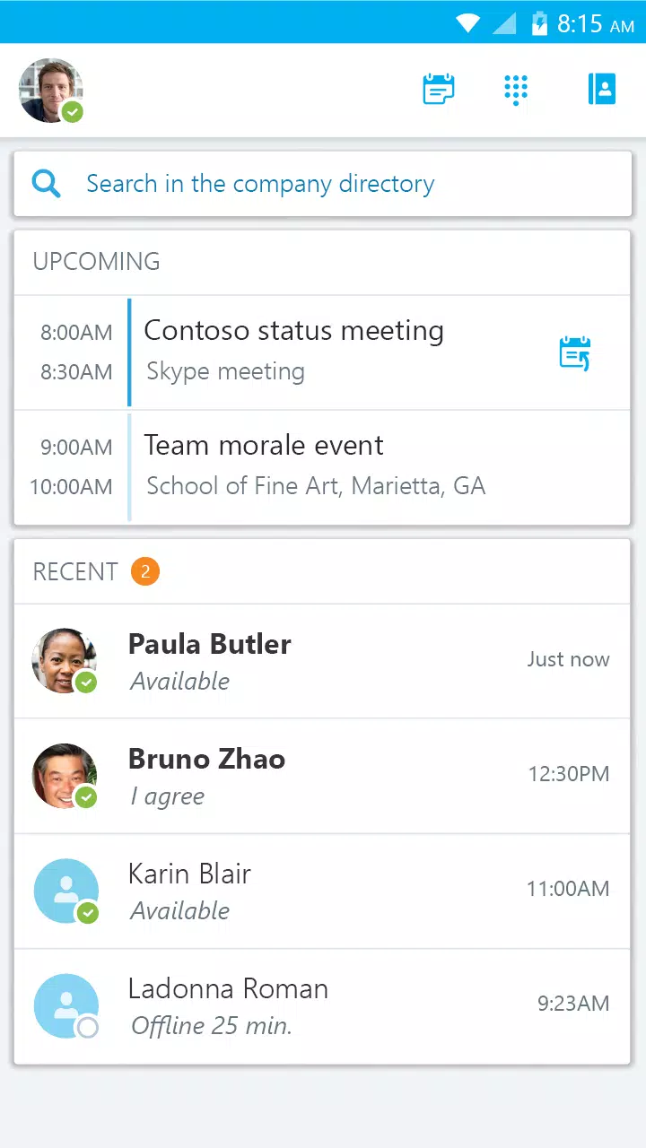 Skype for Business for Android Скриншот 3