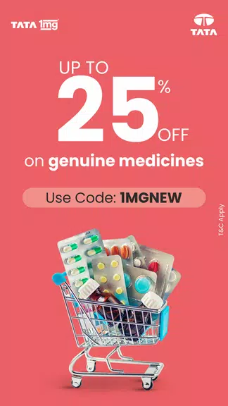 TATA 1mg Online Healthcare App ภาพหน้าจอ 0