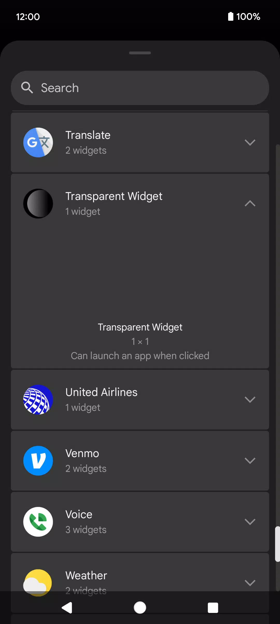 Transparent Widget Ekran Görüntüsü 0