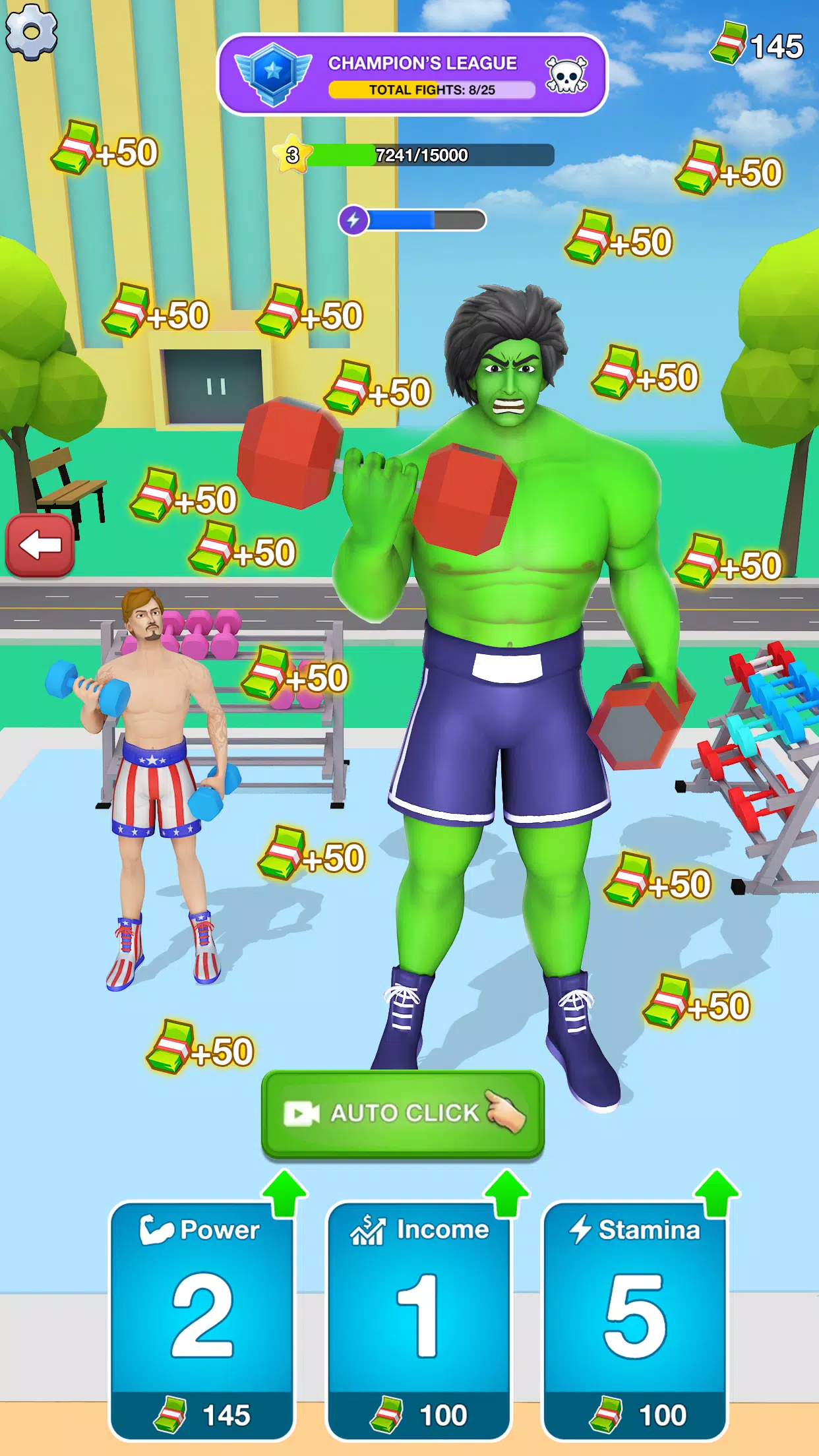 Gym Clicker Hero: Idle Muscles Schermafbeelding 0