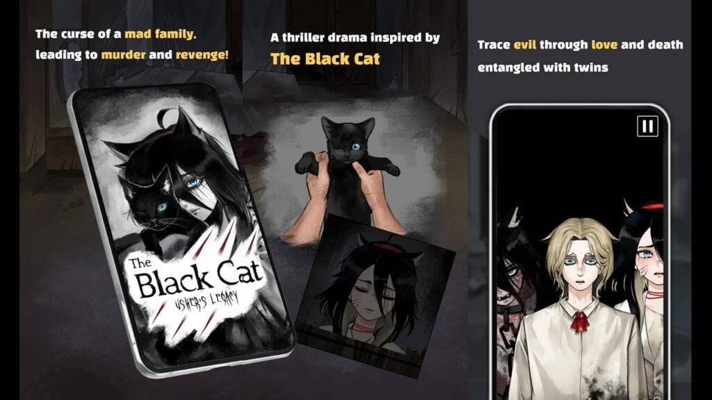 The Black Cat: Ushers Erbe ist ein neuer visueller Roman, der auf Edgar Allan Poes Geschichten basiert