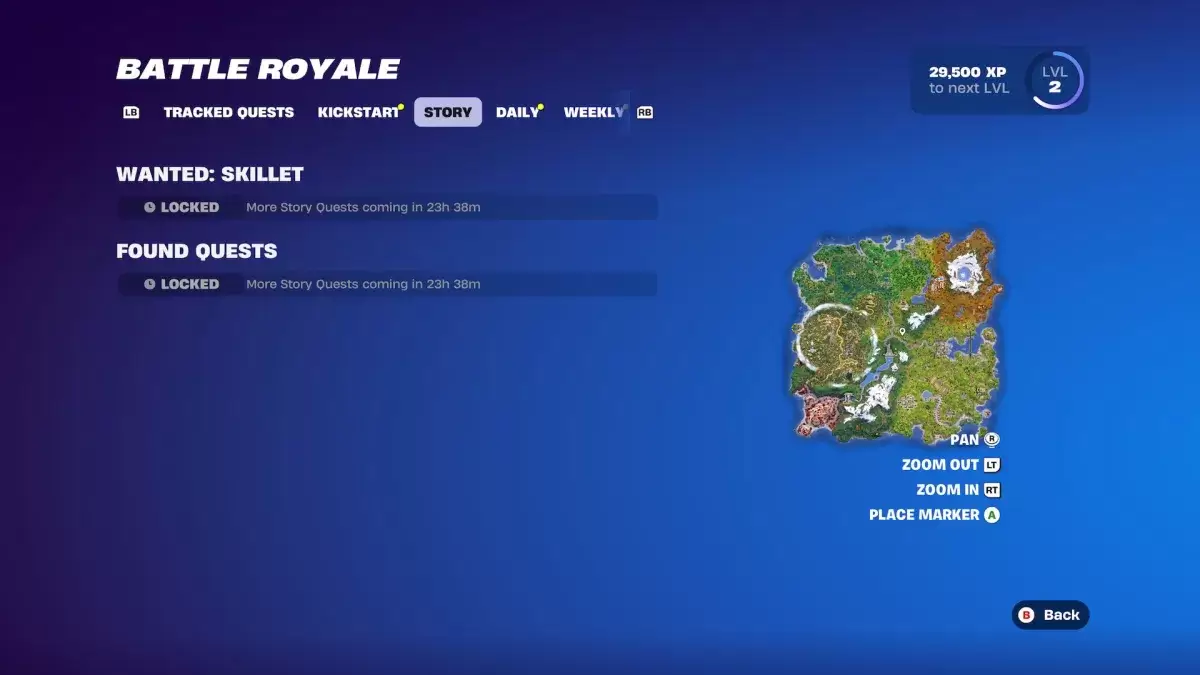 Outlaw Quests in Fortnite Hoofdstuk 6, seizoen 2.