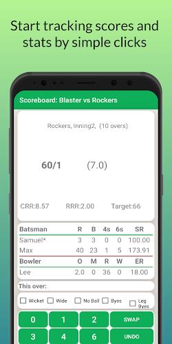 Cricket: Local match scorebook Schermafbeelding 2