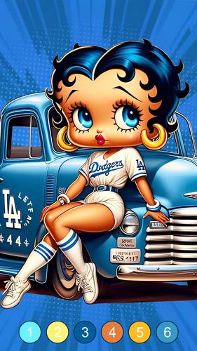 Betty Boop Vintage Coloring 螢幕截圖 1