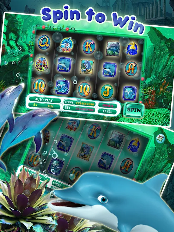 Lucky Dolphin Slots: Free Casino Slot Machines Скриншот 1