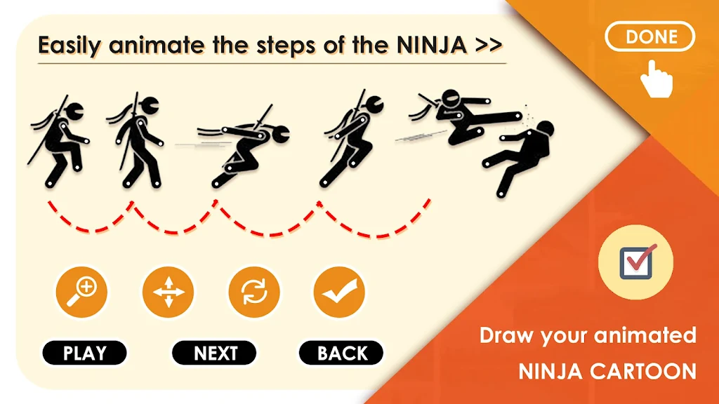 Animated Ninja Cartoon Maker 螢幕截圖 1