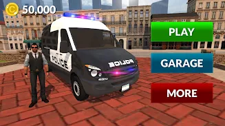 American Police Van Driving Captura de tela 3