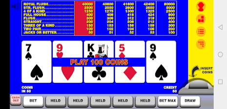 Video Poker with Double Up 스크린샷 2