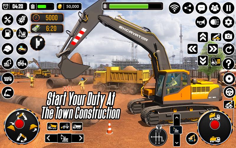 City Heavy Excavator Crane 3D 螢幕截圖 3