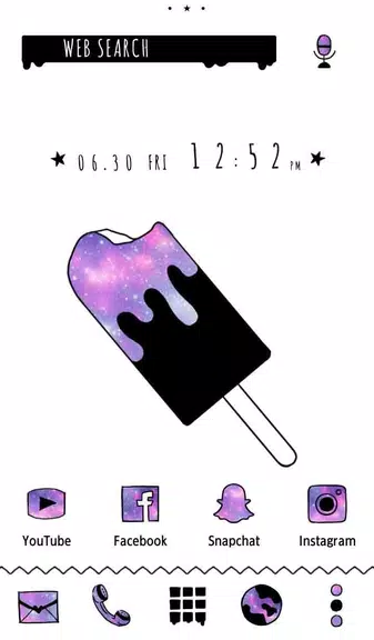 Popsicle Galaxy Theme 螢幕截圖 0