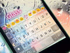 Free Glass Emoji Keyboard Skin 스크린샷 2