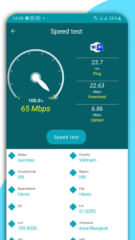 Schermata Speed Test Meter: WiFi, 5G, 4G 1