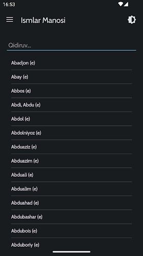 Ismlar manosi - O‘zbek Captura de pantalla 3