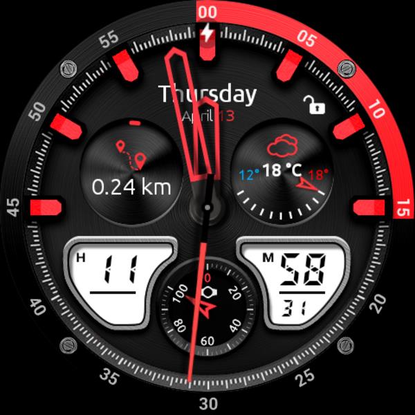 Fury Watch Face Ekran Görüntüsü 1