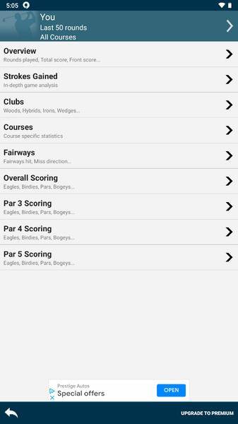 Golf Pad: Golf GPS & Scorecard Captura de tela 1