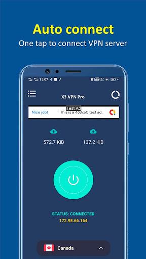 X3 VPN Pro - Fast , Secure & Unlimited VPN Captura de pantalla 1