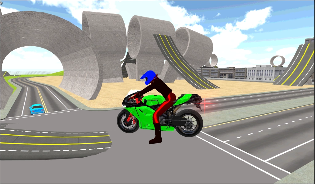 Motorbike Stunt Race 3D স্ক্রিনশট 0