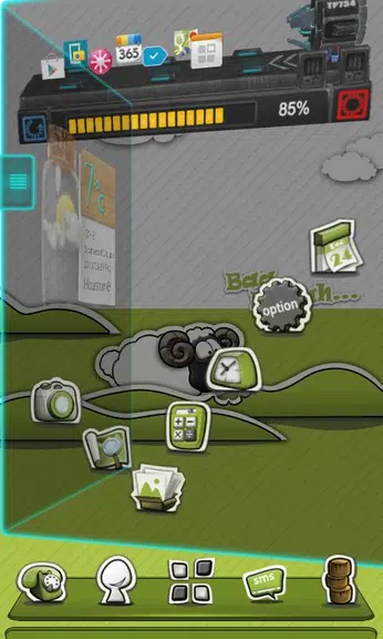 Next Launcher Theme P.Sheep 스크린샷 0