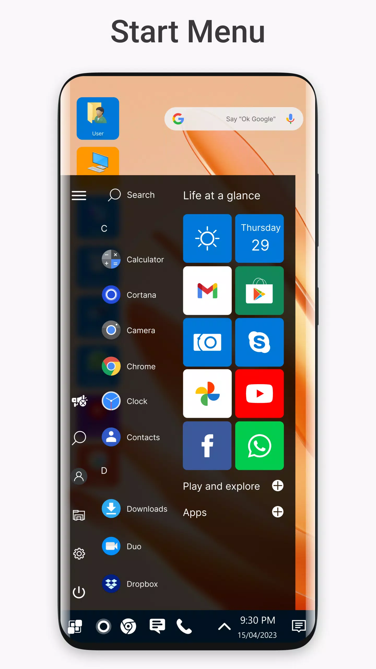 Win 11 Launcher Ekran Görüntüsü 1