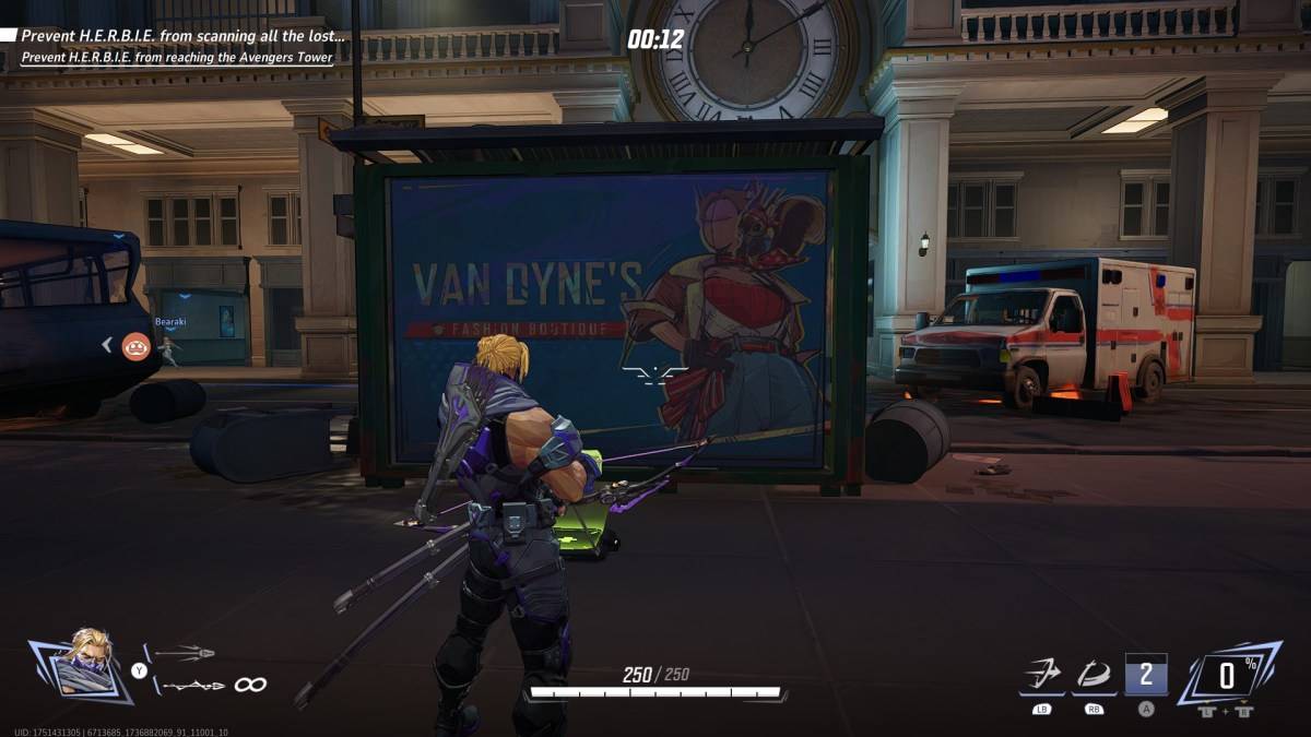 Van Dyne Fashion Boutique Advertisement in Marvel Rivals Midtown