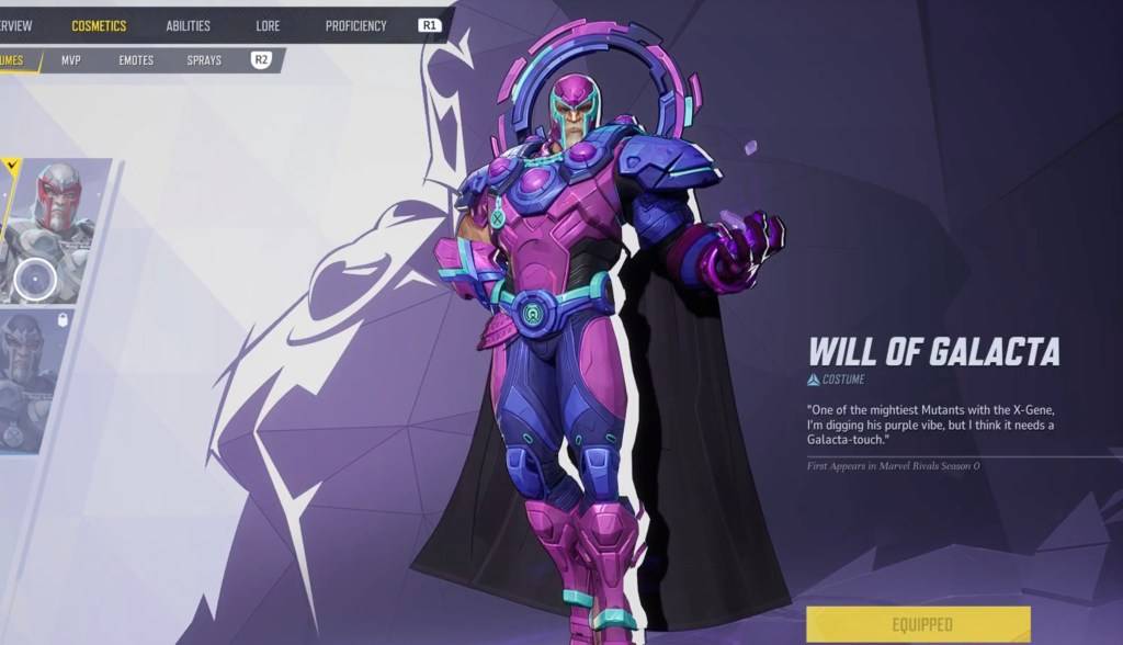 Magneto in his Will of Galacta skin