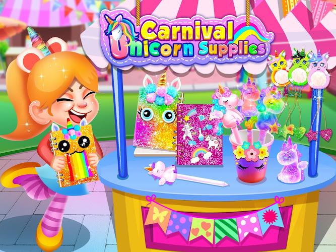 Carnival Unicorn School Supplies - Trendy Carnival Schermafbeelding 0