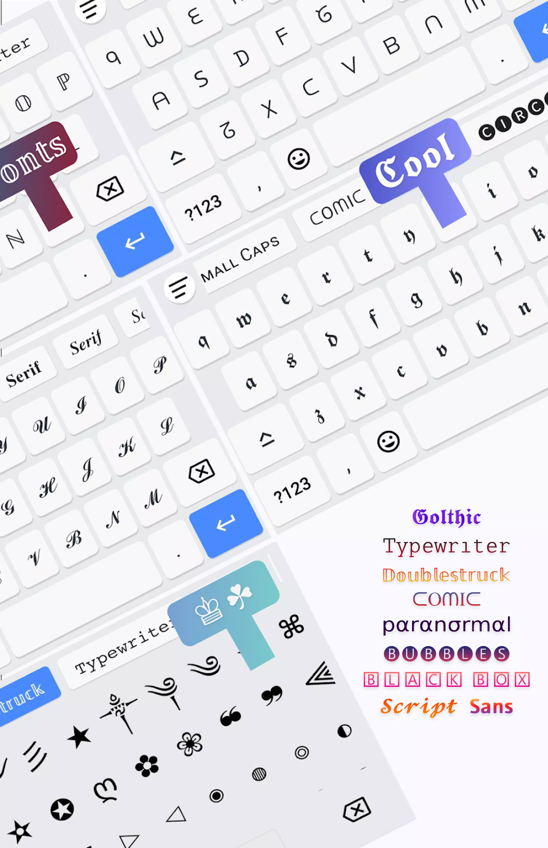 Fonts Aa - Teclado de fuente Captura de pantalla 1