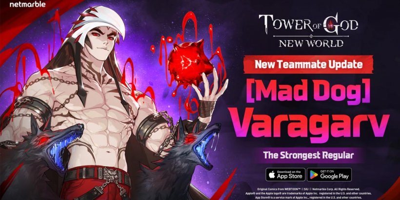 Tower of God: New World ยินดีต้อนรับ SSR [Mad Dog] Varagarv เข้าสู่การต่อสู้พร้อมกับกิจกรรมในเกมมากมาย