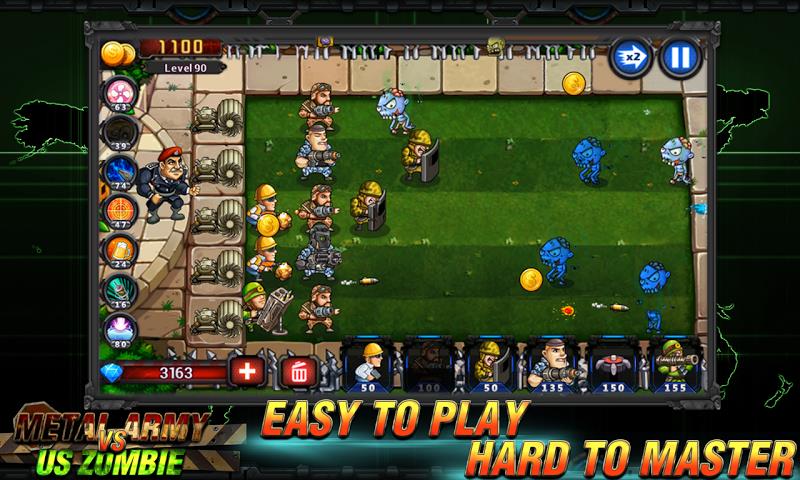 Army vs Zombies :Tower Defense Captura de pantalla 1