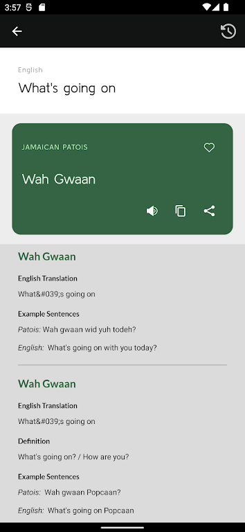 Jamaican Patwah Translator Ảnh chụp màn hình 2