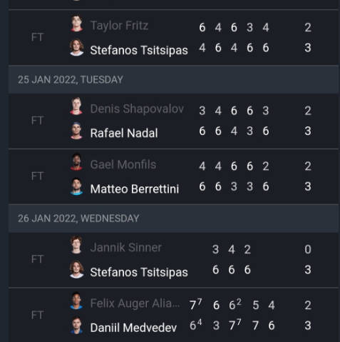 ATP live scores : Tennis live 螢幕截圖 1