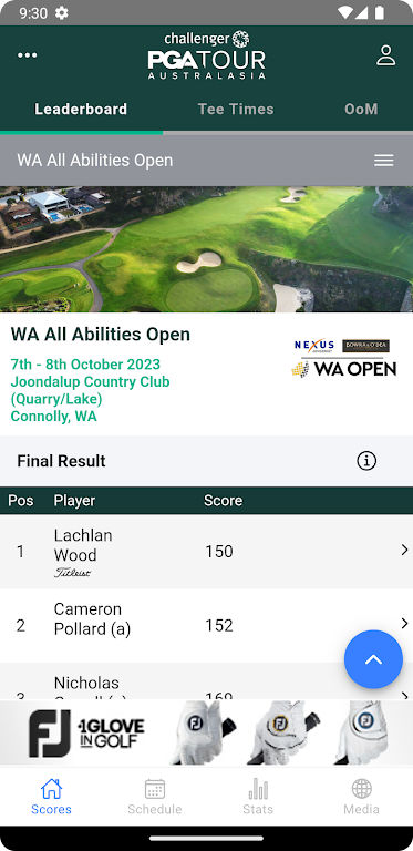 PGA Tour of Australasia 螢幕截圖 0