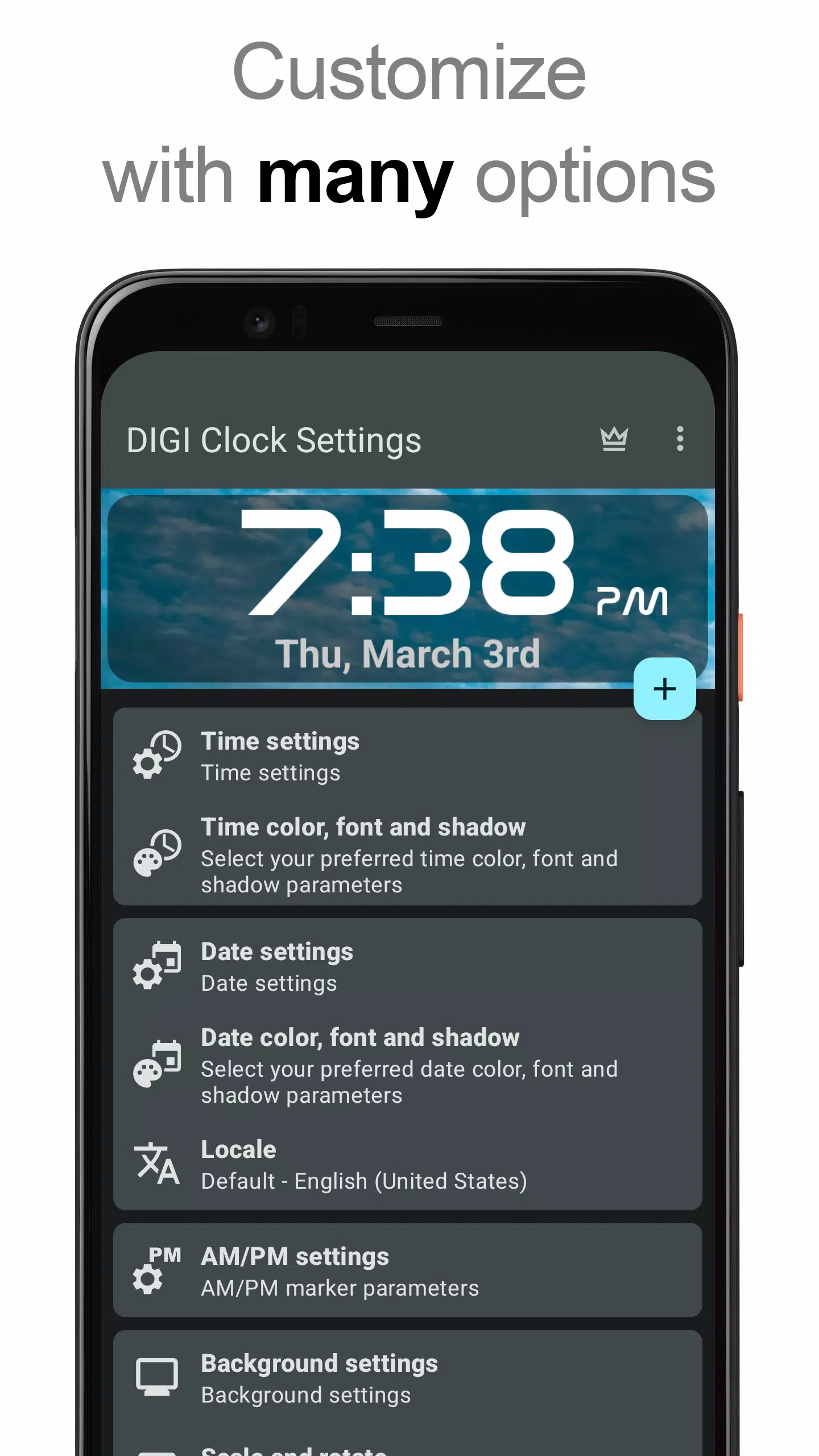 DIGI Clock Widget Captura de pantalla 2