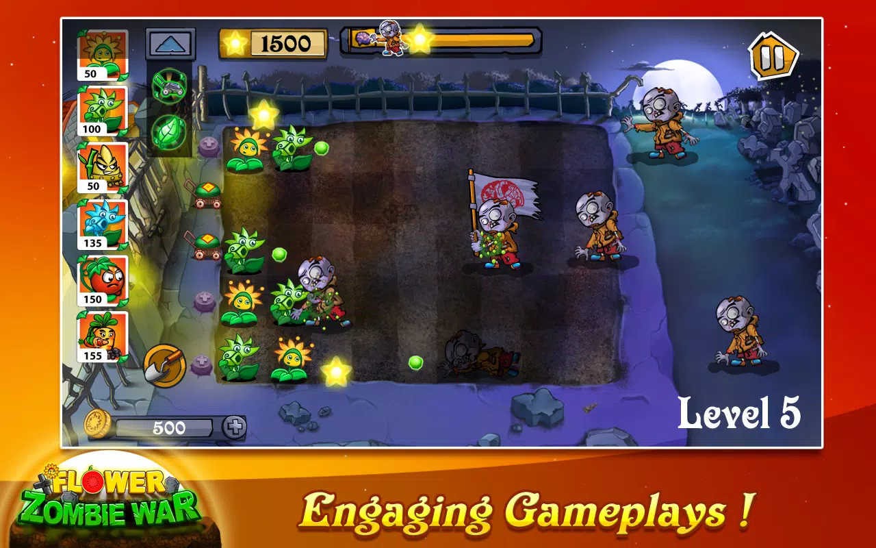 Flower Zombie War ဖန်သားပြင်ဓာတ်ပုံ 1