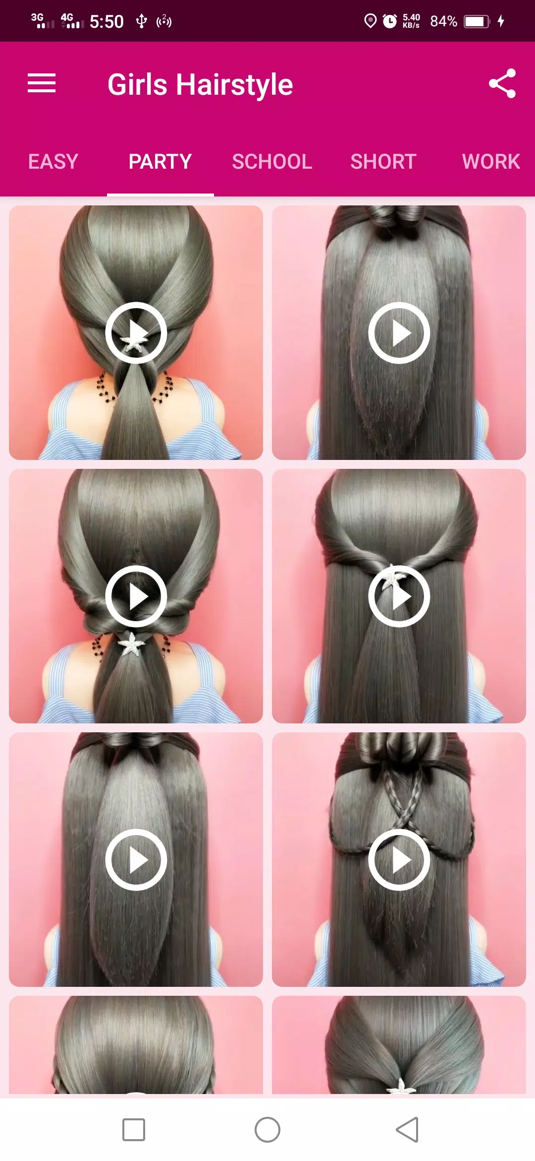 Girls Hairstyle Ekran Görüntüsü 1