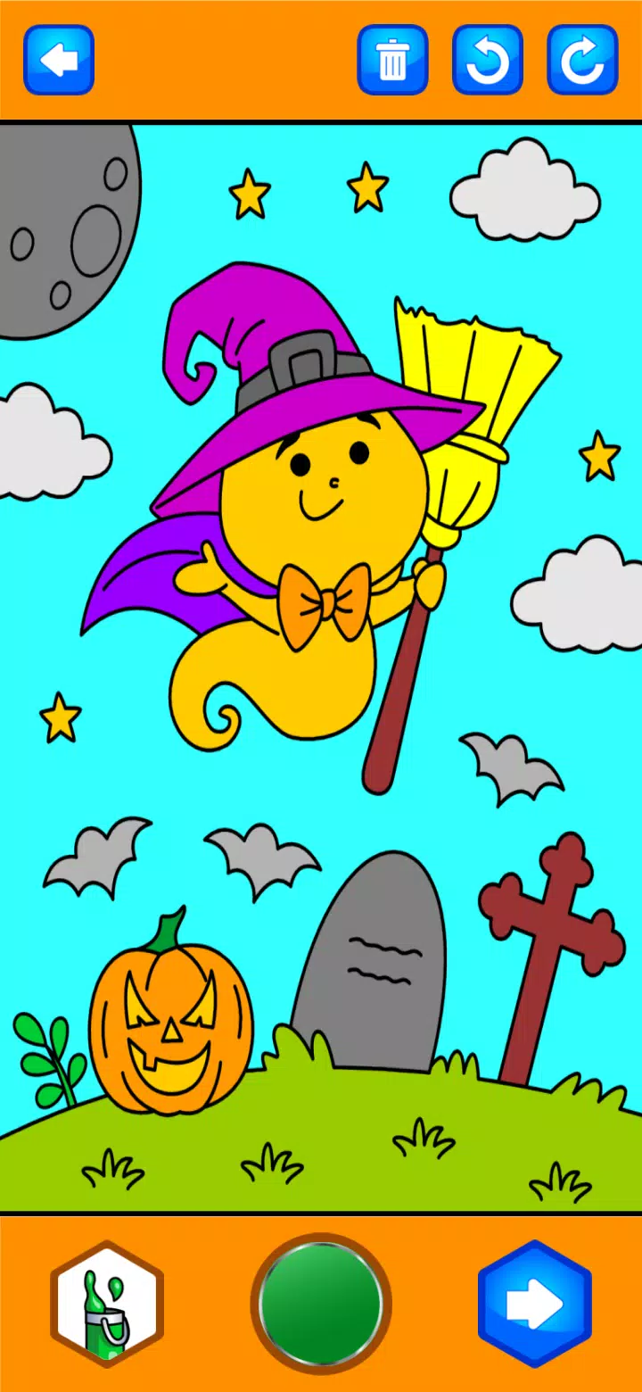 Halloween Coloring Game स्क्रीनशॉट 2