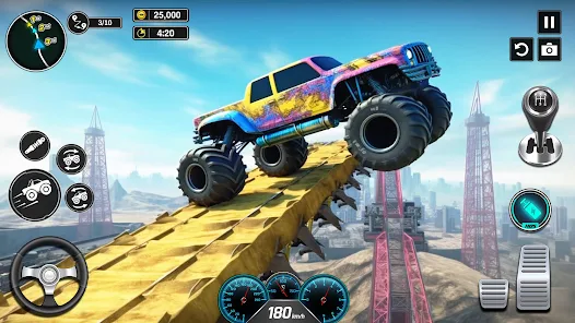 Monster Truck Mega Ramp - Extreme Stunts GT Racing 螢幕截圖 1