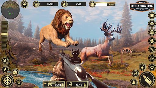 Jungle Deer Hunting Games 3D Schermafbeelding 1