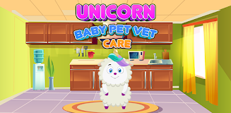 Unicorn Baby Pet Vet Care Game 螢幕截圖 1