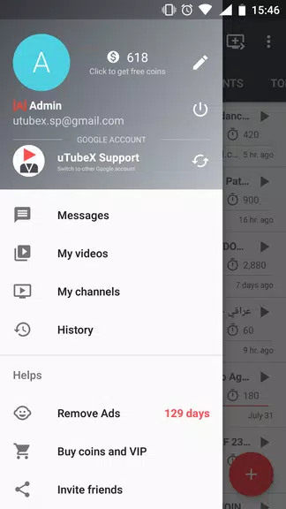uTubeX - Views, subs, likes and comments exchange Ekran Görüntüsü 0