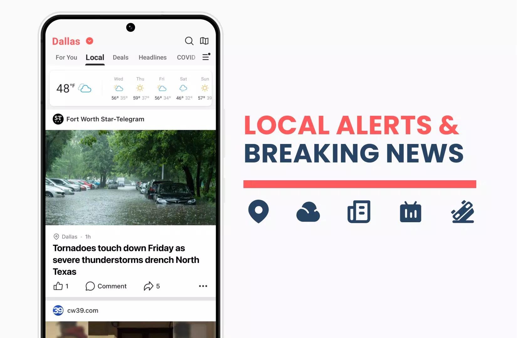 NewsBreak: Local News & Alerts Скриншот 0