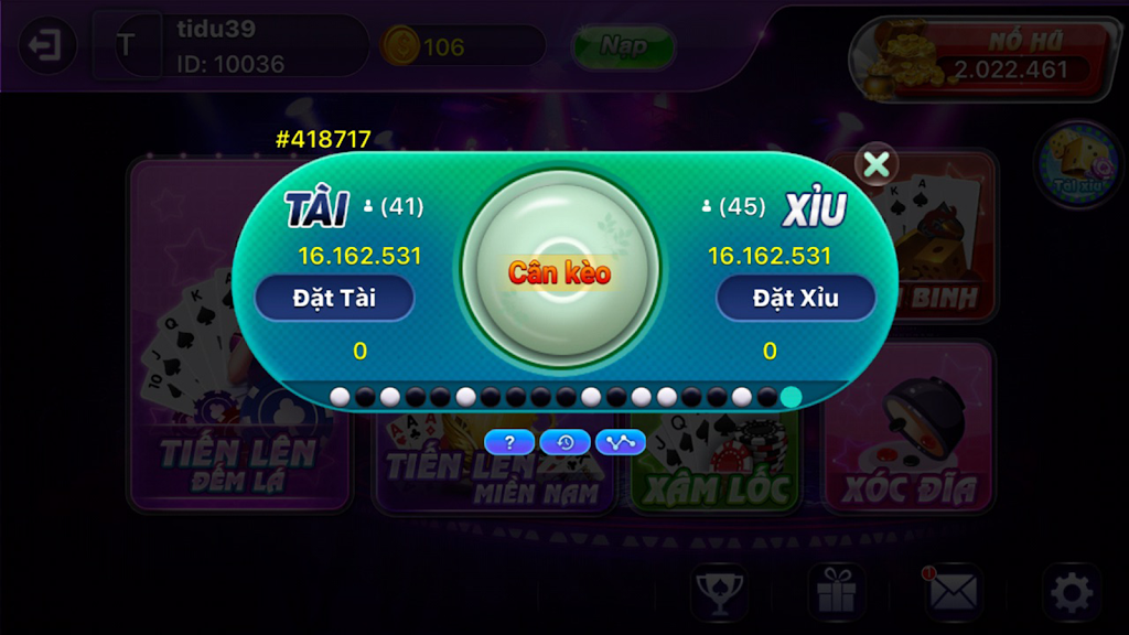 GAME BAI DOI THUONG - DANH BAI XANH CHIN Ảnh chụp màn hình 0