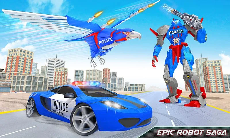 Flying Eagle Robot Car Games Screenshot 1